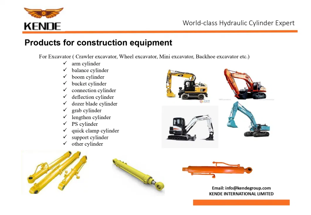 PC300-7 Arm Cylinder, Boom Cylinder, Bucket Cylinder for Construction Excavators